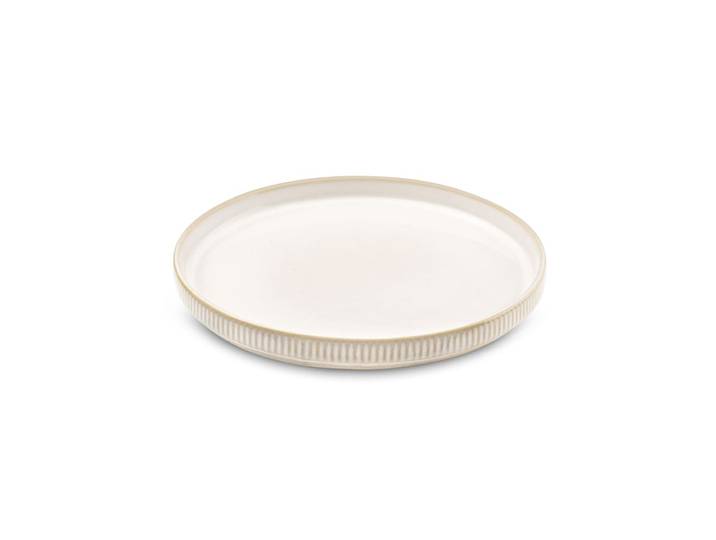 Assiette à dessert en grès beige