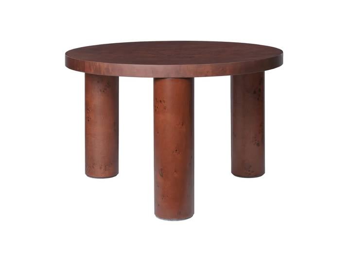 Ferm Living Post Couchtisch small Ø 65 cm Dunkel gebeizte Maserknolle