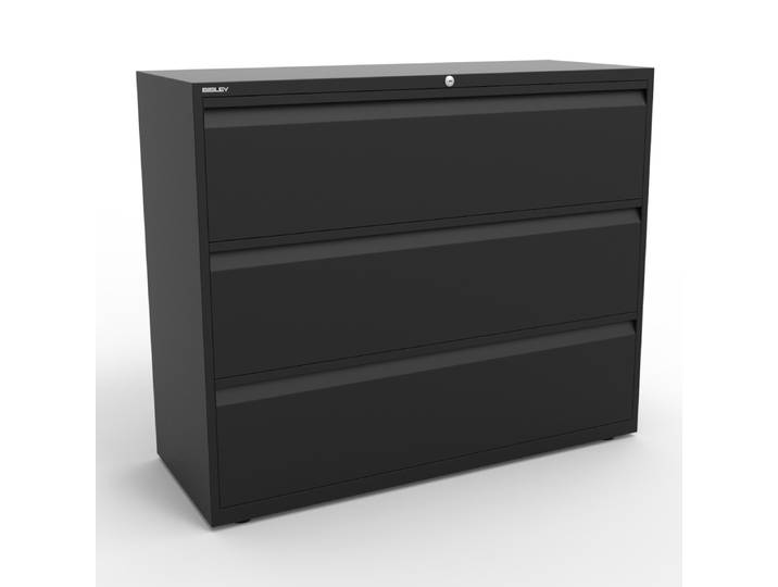 Bisley Comptoir Universal Confort Plus 3 tiroirs - Métal - Noir