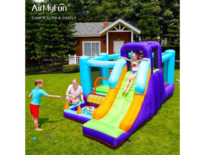 AMF – château gonflable gonflable pour enfants, aire de jeux, toboggan gonflable, fête intérieure, Mini maison de rebond, château gonflable en tissu Oxford