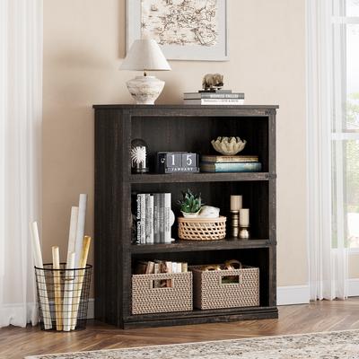Garvee Modern Bookcase, Freestanding Wooden Bookshelf with Open Compartments, Display Storage Shelves for Office or Library