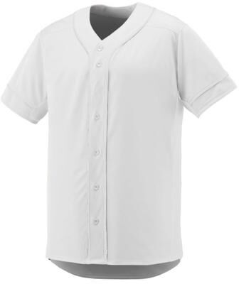 Augusta Sportswear 1661 Athletic Youth Slugger Jersey T-Shirt in White/White size Small   Polyester