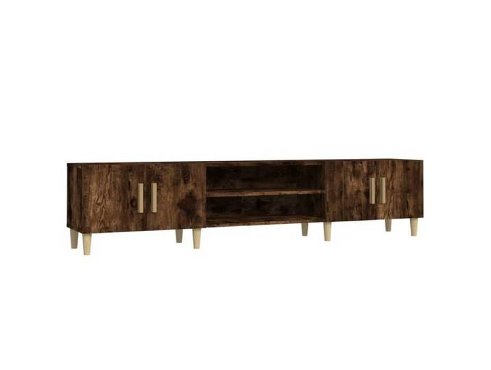 Promotion Févr Meuble TV/BUFFET TV - Pour salon - BANC TV - chêne fumé 180x31 5x40 cm bois d'ingénierie FR61936037