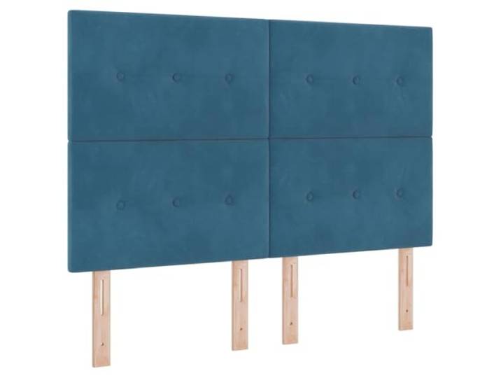 Makastle Kopfteil Dunkelblau Samt 144x128 cm 2 Höhenoptionen: 118/128 cm
