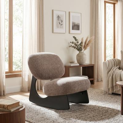 GREATPLANINC Curved Hollow Base Armless Rocking Accent Chair
