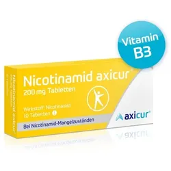 NICOTINAMID axicur 200 mg Tabletten 10 St