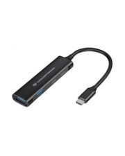 Conceptronic USB-Hub 4-Port 3.0 ->2xUSB-C/A o.Netzteil sw Hub (HUBBIES12B)