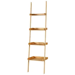 Helloshop26 - Leiterregal aus Bambus 176 x 44 cm natur