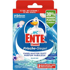 WC-Ente WC-Duftspüler Frische Siegel Marine, Klebesiegel mit Gel, Nachfüller, 2 Stück