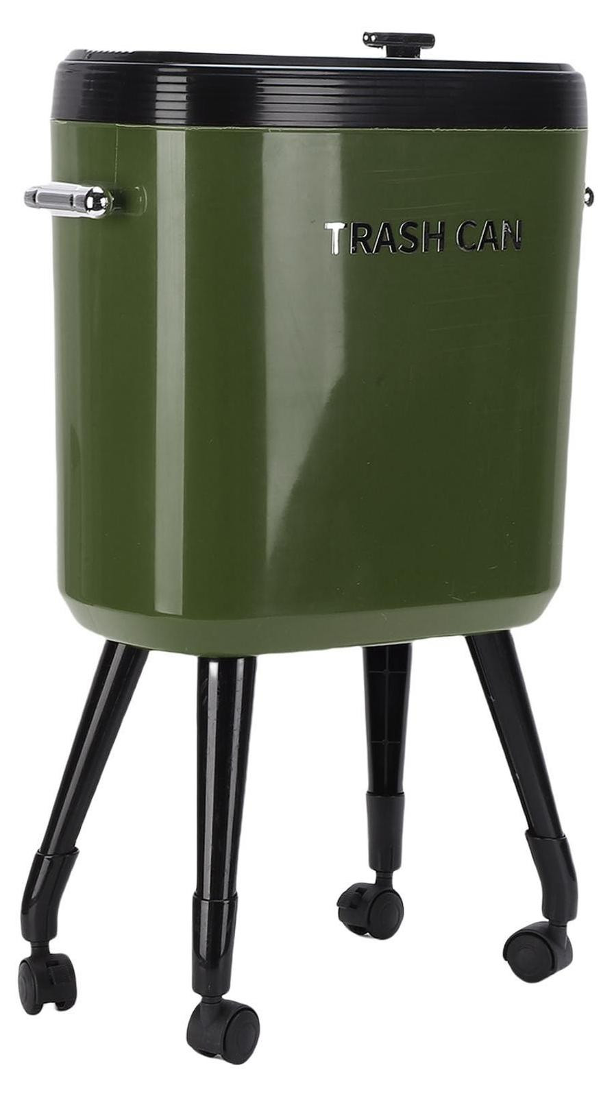 Elzusha Hoge Afvalbak 15 Liter met Wielen