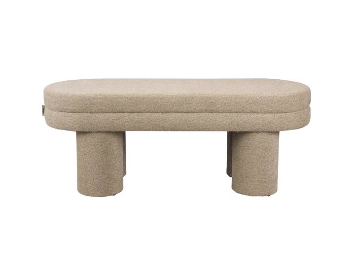 Banc en tissu bouclé Fern