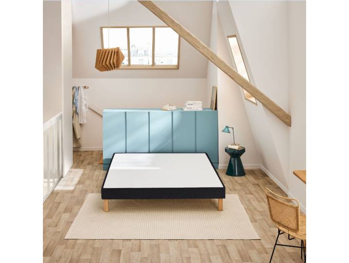 Sommier déco tapissier Vigoroso gris foncé - Bultex 70x190