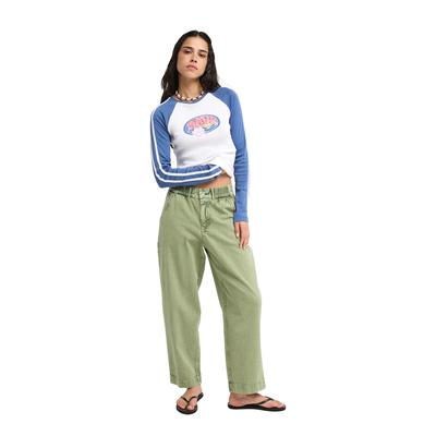 Outdoorhose ROXY "Break My Soul", Damen, Gr. L, Normalgrößen, grün (olivgrün), Obermaterial: 100% Baumwolle., Hosen Outdoorhose