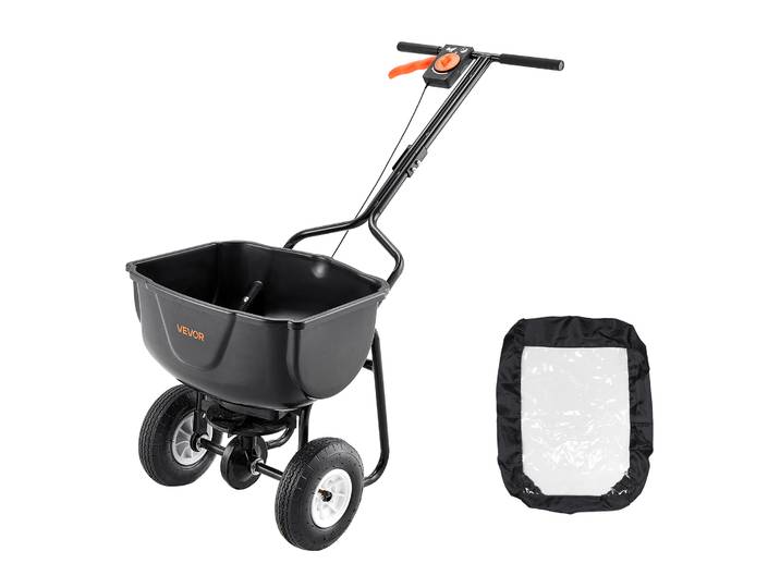 Vevor Epandeur Engrais Capacite Charge 27\,2 Kg Epandeur A Semence Largeur Deepandage 0-3 M Semoir A Pousser Pour Graines\, Semer Jardinage\, Pelouse\, Gazon\, Avec Roues Pneumatiques Tout-terrain 20 Cm