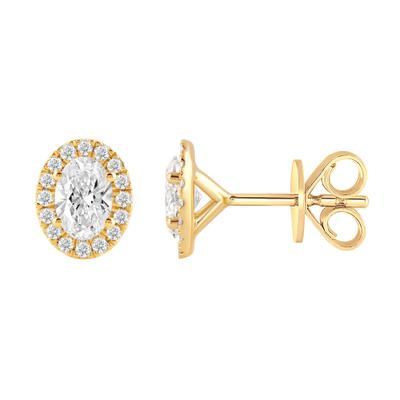 Paar Ohrstecker ONE ELEMENT "Ohrstecker Ohrringe aus 585 Gold", gold, Ohrringe, Damen, Damen, 0,76 VS = sehr kleine Einschlüsse mit Diamanten, Diamanten Gelbgold 585 Gold, Diamanten, Gelbgold 585, Gold, mit 34 Lab Grown Diamanten / Labordiamanten...