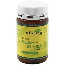 FOLSÄURE+B6+B12 Kapseln 120 St