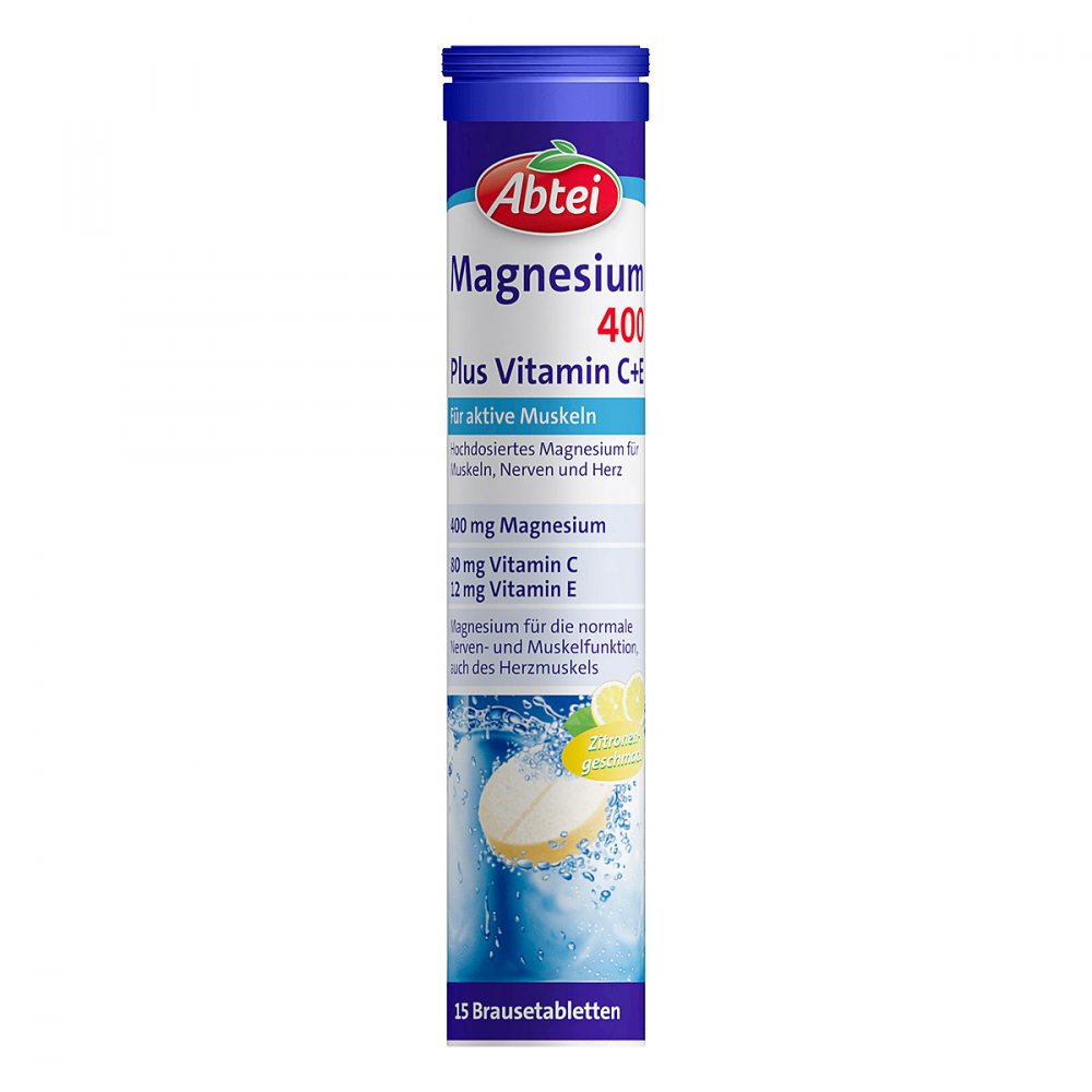 Perrigo Deutschland GmbH Abtei Magnesium 400 Plus Vitamin C+E Brausetabletten 11596964