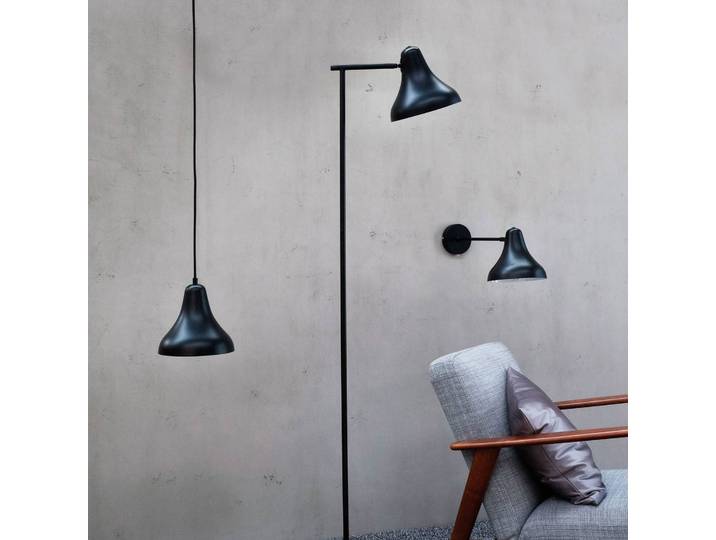 Dyberg Larsen Stehlampe Tokyo, schwarz, für Wohn- / Esszimmer, Metall, Design, Stehlampe