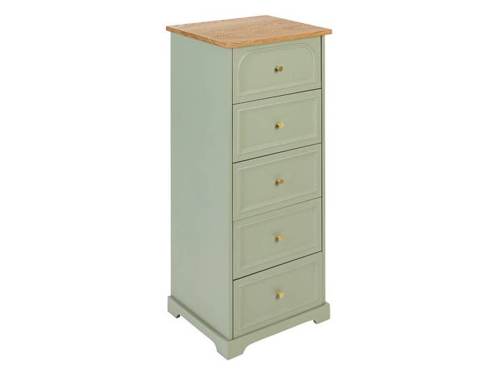 Atmosphera Createur d´interieur Kommode mit Schubladen Säule Mohea 45/39/113 cm, Grün, 39x113x45 cm, Kleinmöbel, Kommoden, Kommoden