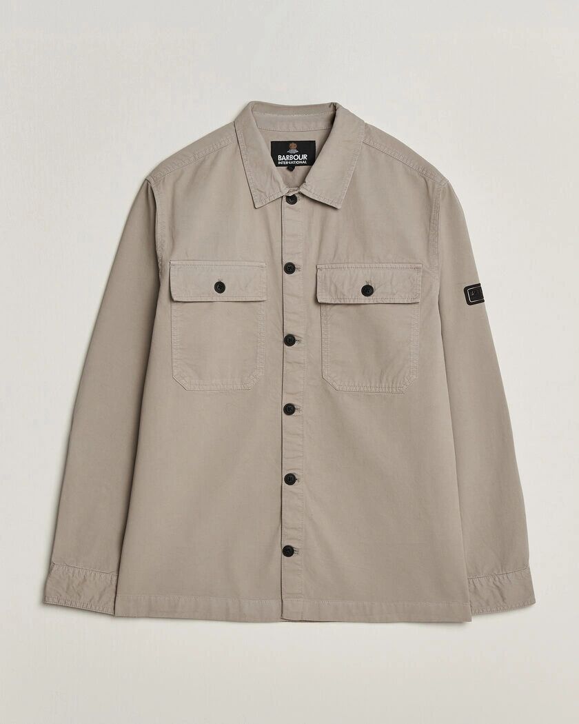 Barbour International Arlo Cotton Overshirt Concrete