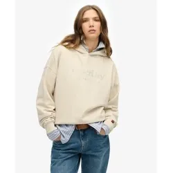 Superdry für Damen. W2012436B Kapuzenpullover Venue Metallic beige (L), Lässig, Baumwolle