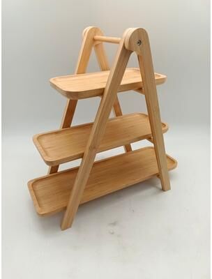 Heim concept 3-tiers Bamboo Ladder Serving trays and stand