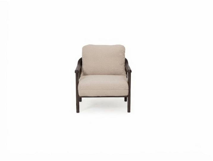 Xlmoebel Sessel Sessel Modern Beige Bequem Polster Lounge Holz Gestell Wohnen (1-St)