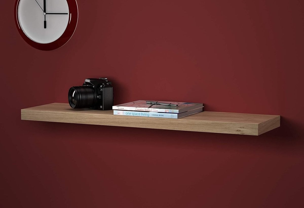 Zwevende Wandplanken Set van 2 - Eiken
