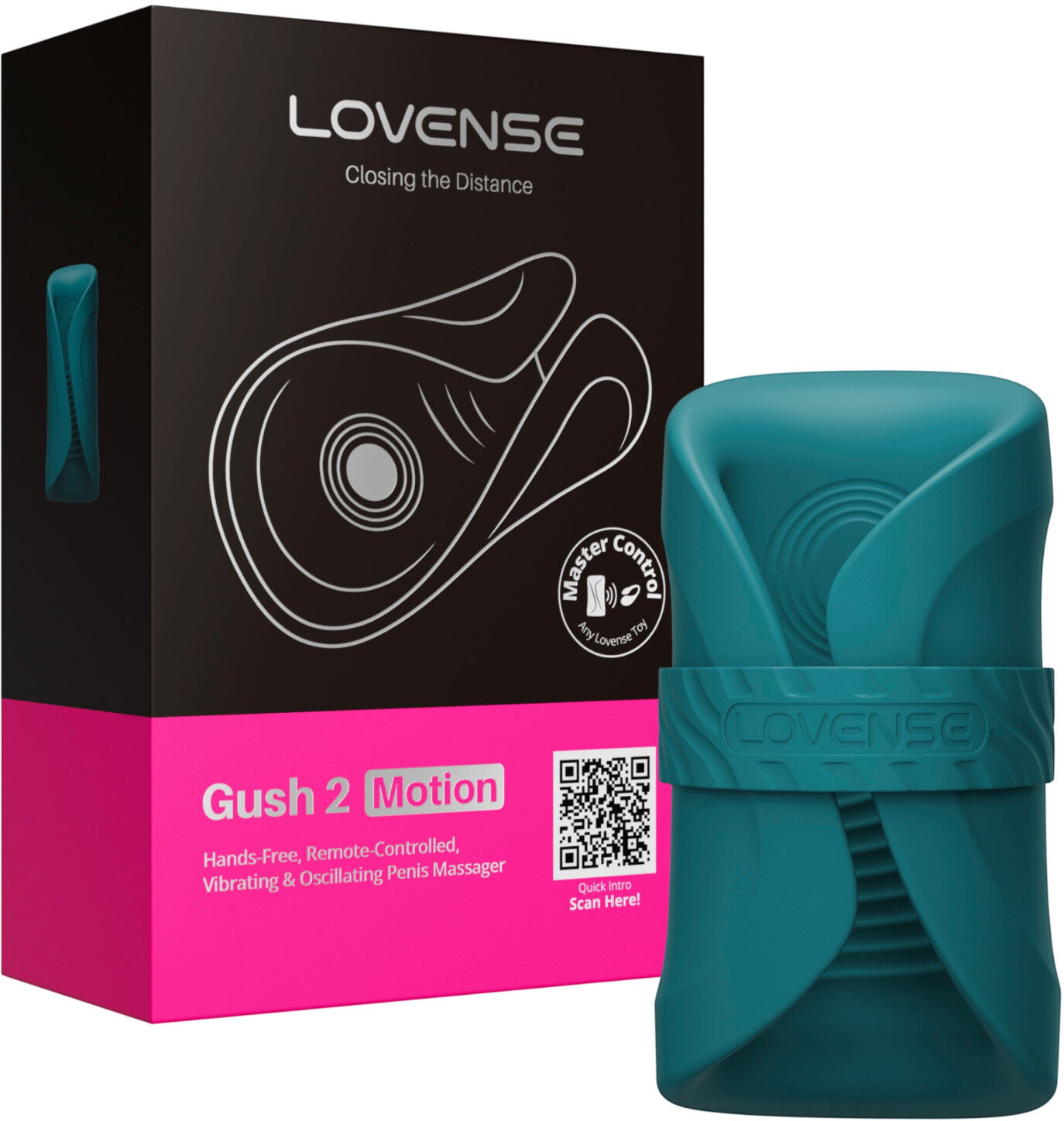 Lovense Gush 2 - App-controlled glans vibrator (turquoise)