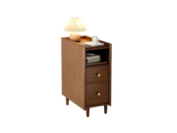YCCHAH Bettschrank im Vintage-Stil für Schlafzimmer, Nachttisch Aus Massivholz gefertigt, ist dieser montierte Wohnzimmer-Sofa-Beistelltisch/Regal zur Dekoration geeignet