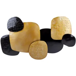 WANDDEKORATION Metall gold/schwarz Hafnium