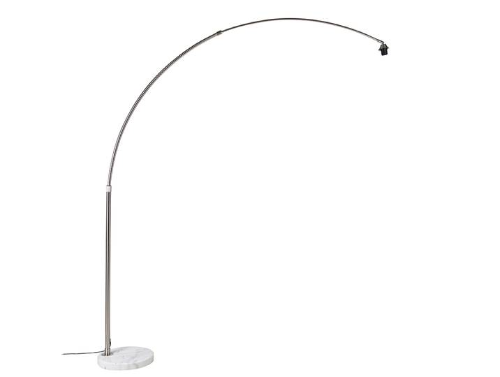 Lampe à arc en acier avec base en marbre blanc réglable - XXL
