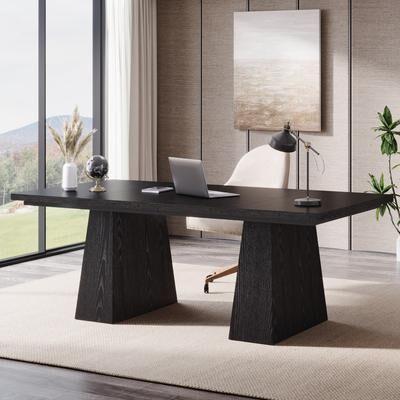 YUZHOU 63 Inches Office Desk, Executive Desk for Home Office
