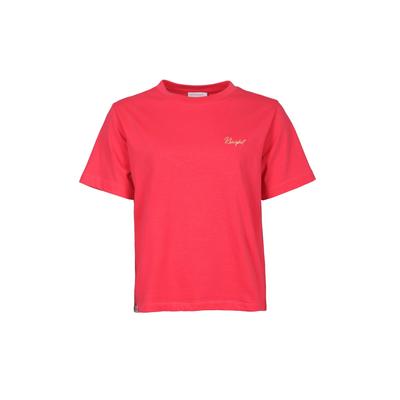 T-Shirt KLEINIGKEIT "Kleinigkeit Klein Aber Fein Writing Shört Girls", Damen, Gr. S, hot pink, 100% Baumwolle, bedruckt, normal, Rundhals, Shirts T-Shirt
