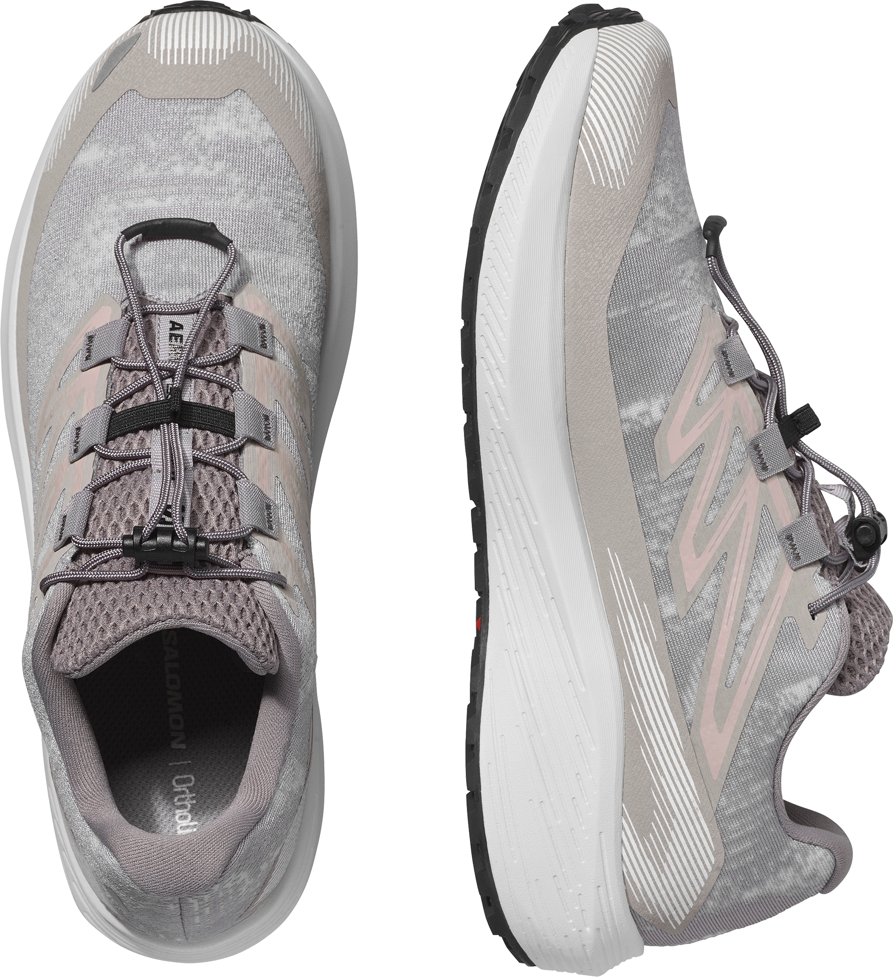 Laufschuh SALOMON "AERO FLOW GRVL", Herren, Gr. 48, weiß, paloma, cloudburst, Synthetik, Textil, Schuhe Laufschuh, Gravelrunning-Schuhe für alle Untergründe