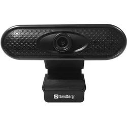 Sandberg USB Webcam 1080P HD (2.10 Mpx), Webcam, Schwarz