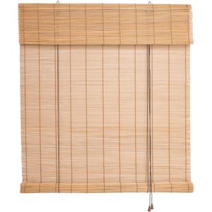 Liedeco Rollo Bambus, lichtdurchlässig, kirschbaum, 80 x 160cm, Raffrollo, zum Anschrauben