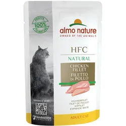 Almo Nature HFC Natural 55g Beutel Katzennassfutter 24 x 55 Gramm Hühnerfilet