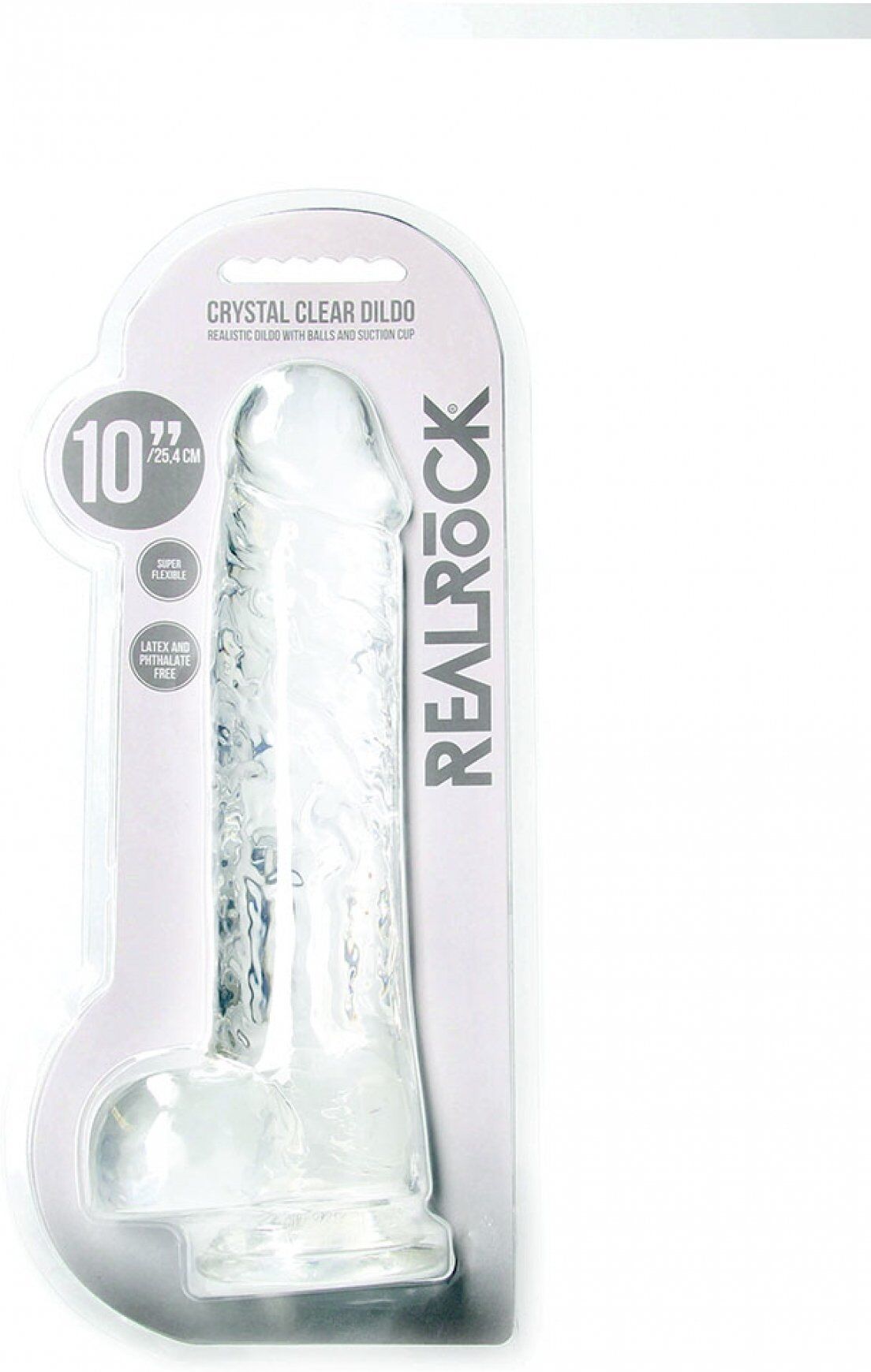 RealRock Gode Réaliste Jelly 25,4 cm - Transparent