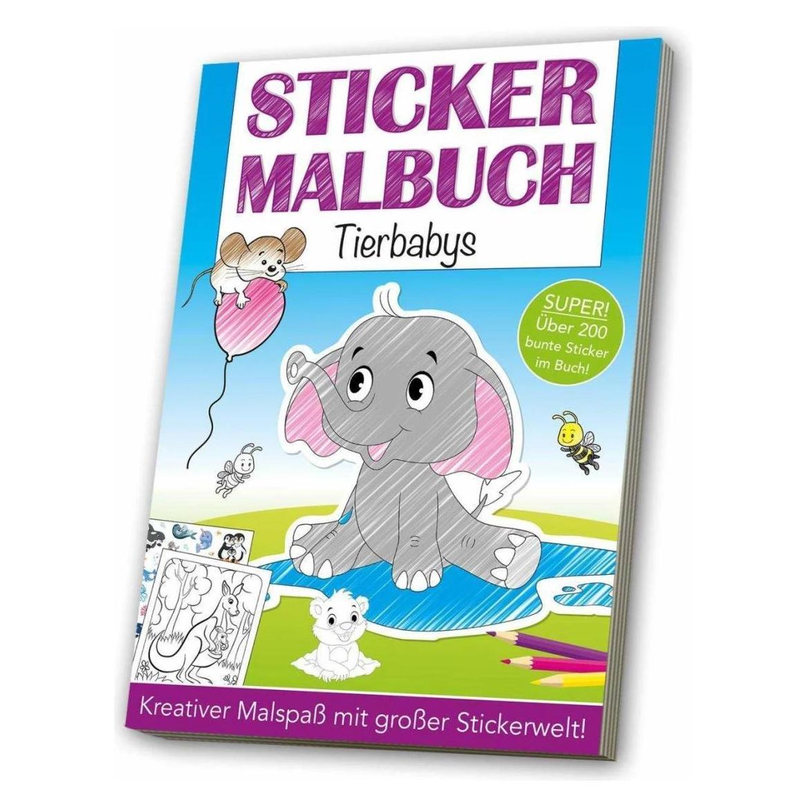 Media Sticker & Malbuch Tierbabys (200 Sticker) (K5 070969768)