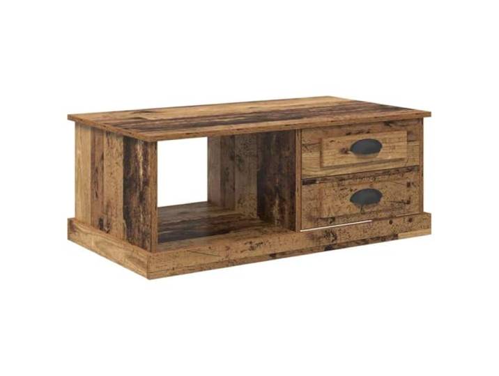 IBUQDDV Couchtisch Altholz 90 x 50 x 35 cm Holzwerkstoff Brett-Regale, traditionelle Schublade mit Griff, minimalistisches Design, moderner funktionaler Stil