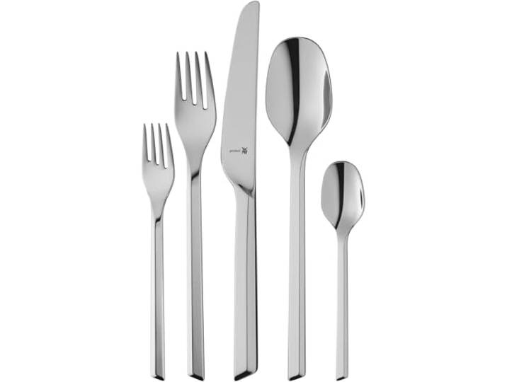 WMF Kineo Besteck Set 12 Personen, Essbesteck Set 66 teilig, 60 Teile mit Servierbesteck, Monobloc-Messer, Cromargan protect poliert, Edelstahl, kratzbeständig, Silberbesteck, spülmaschinenfest