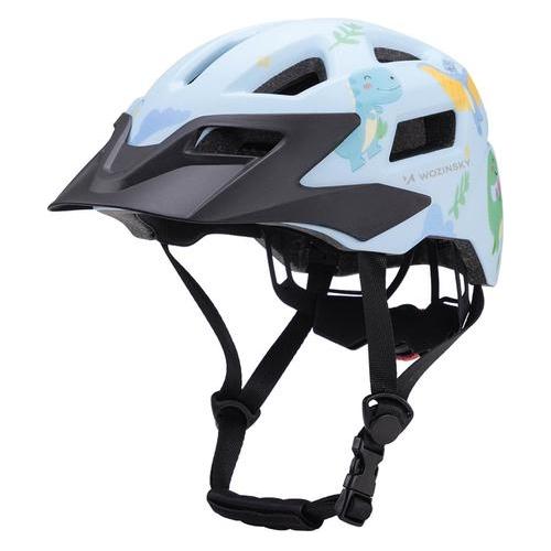 Wozinsky Kask rowerowy dziecięcy MTB z odpinanym daszkiem S - jasnoniebieski (52 - 56 cm) (5907769381140)
