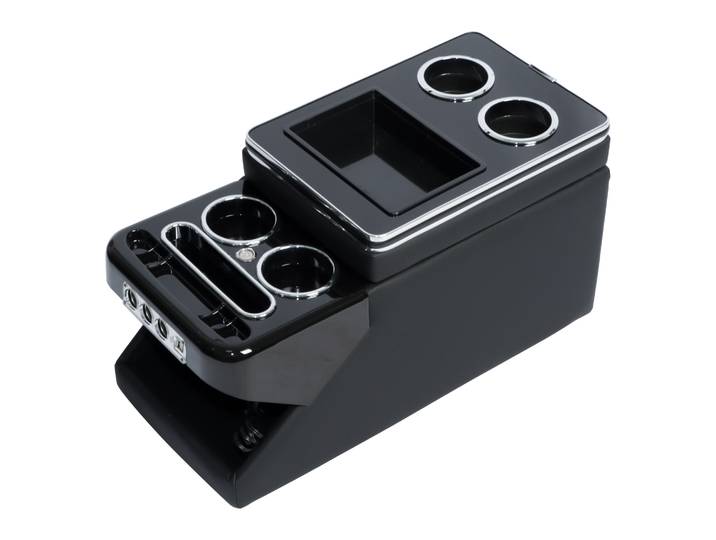 Pour voiture universelle, console centrale avant de 24 cm de large, porte-gobelets, chargeur USB, organiseurs de voiture, boîte de rangement pour accoudoir