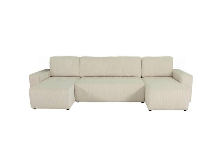 Xora Wohnlandschaft, Creme, Füllung: Schaumstoffflocken, U-Form, 317x146 cm, Wohnzimmer, Sofas & Couches, Wohnlandschaften, Wohnlandschaft U-Form
