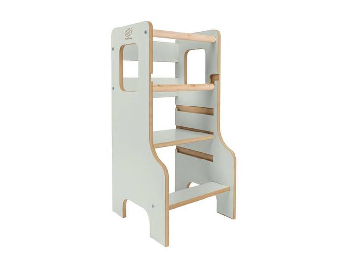 Lernturm Solid, Mintgrün, 40x41x85 cm, Babymöbel & Kindermöbel, Babyzimmer, Hochstühle, Lerntürme