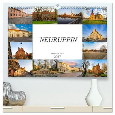 Neuruppin Impressionen (hochwertiger Premium Wandkalender 2027 DIN A2 quer), Kunstdruck in Hochglanz