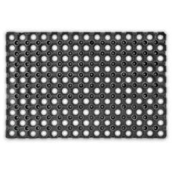 Relaxdays Fußabtreter Gummi 60 x 40 cm Schwarz