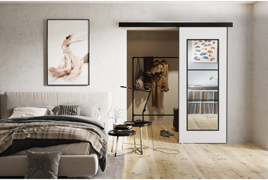 Brayden Studio DOOR TORI 1 White 76cm x 205cm
