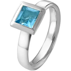 Acalee 90-1010-02 Topas Ring Weißgold 333 / 8K Echter Topas Swiss Blau, 54/17,2